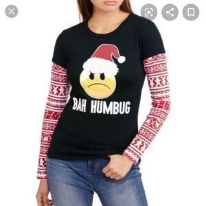 Holiday Time Bah Humbug Long Sleeve Tee Shirt (XL)